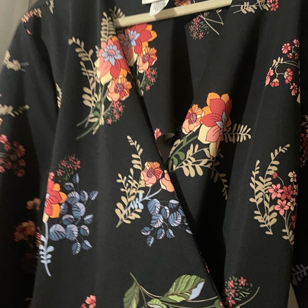 New by Gishi Floral Long Sleeve Wrap Midi Dress size XXXL 18/20 🌹🌺🌸 BG 08 - Picture 7 of 11